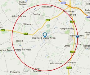 delivery area map small